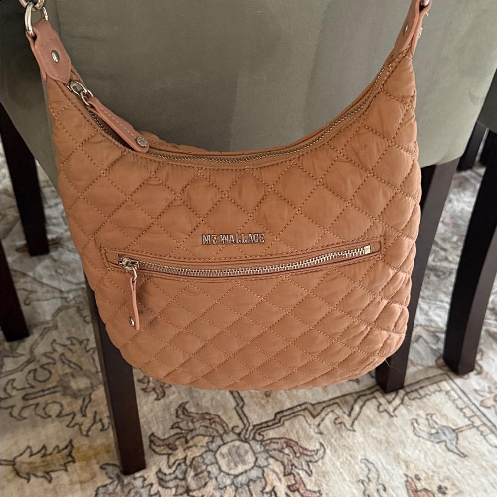 MZ Wallace Pink/Dusty Rose Quilted  Hobo Bag